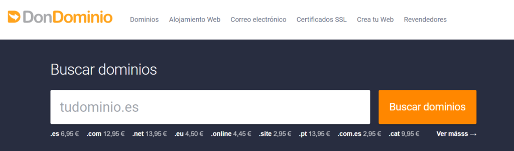 encontrar dominio para crear una pagina web 