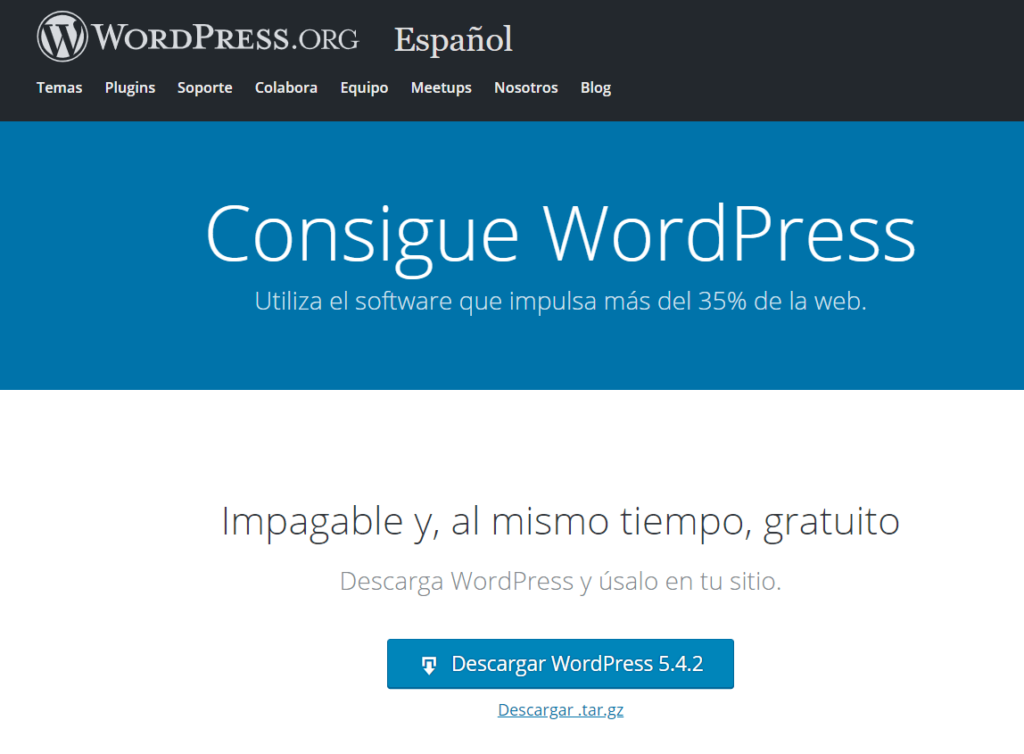wordpress como cms para tener una pagina web creada
